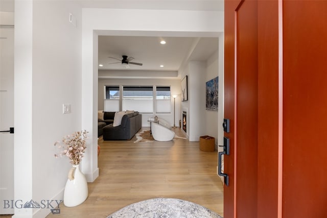 1502 Cyril Way, Belgrade, MT 59714 - corridor with light wood-style floors and recessed lighting
