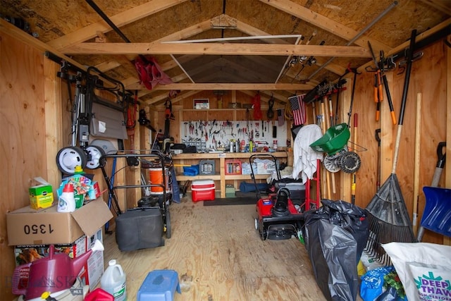 view of storage room