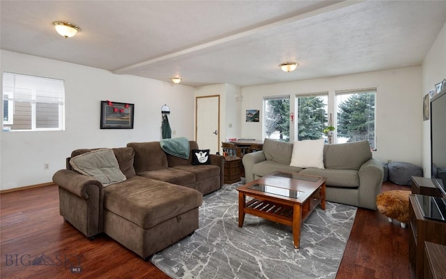 1719 W Kagy, Bozeman, MT 59715 - living room with wood finished floors and baseboards
