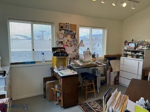 office featuring baseboards