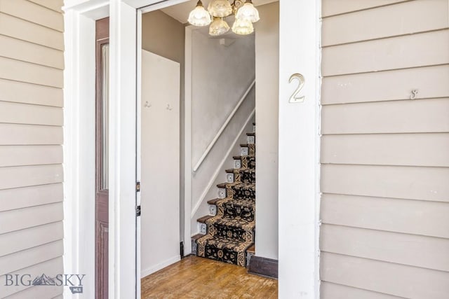 view of stairs