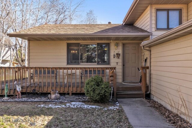 490 Secretariat Cir, Belgrade, MT 59714 - entrance to property featuring roof with shingles