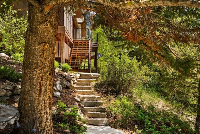 2430 Two Gun White Calf Rd, Big Sky, MT 59716 - view of yard with stairway