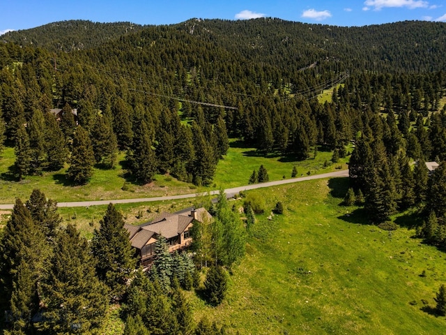 2430 Two Gun White Calf Rd, Big Sky, MT 59716 - view of subject property with a heavily wooded area and mountains