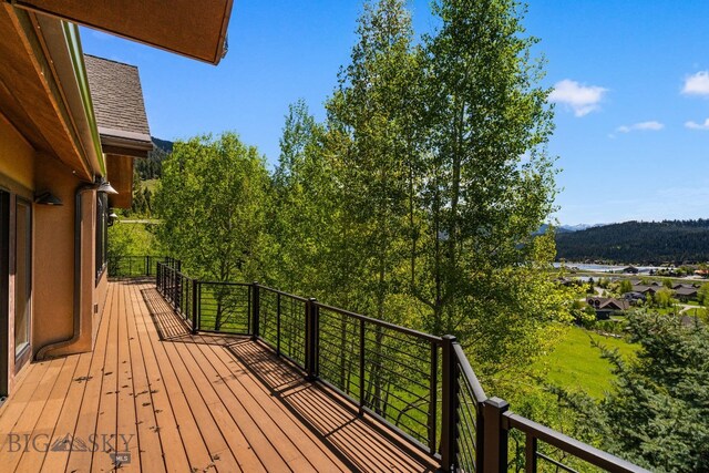 2430 Two Gun White Calf Rd, Big Sky, MT 59716 - view of wooden deck