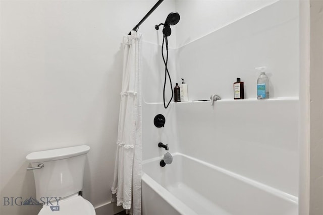 992 Deer Haven Dr, Deer Lodge, MT 59722 - bathroom featuring shower / bath combo and toilet