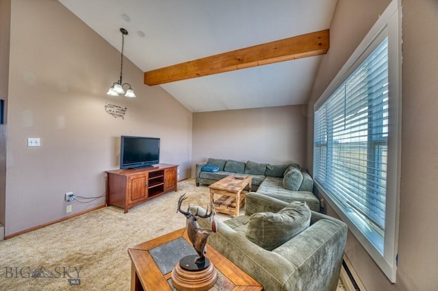 5585 W Cameron Bridge Rd, Manhattan, MT 59741 - living area with light carpet and a chandelier