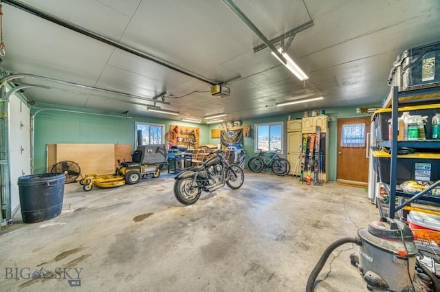 5585 W Cameron Bridge Rd, Manhattan, MT 59741 - garage featuring a garage door opener