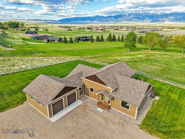 9 Cedar Ct, Ennis, MT 59751 - aerial view of property and surrounding area featuring mountains