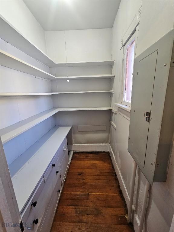 pantry with electric panel