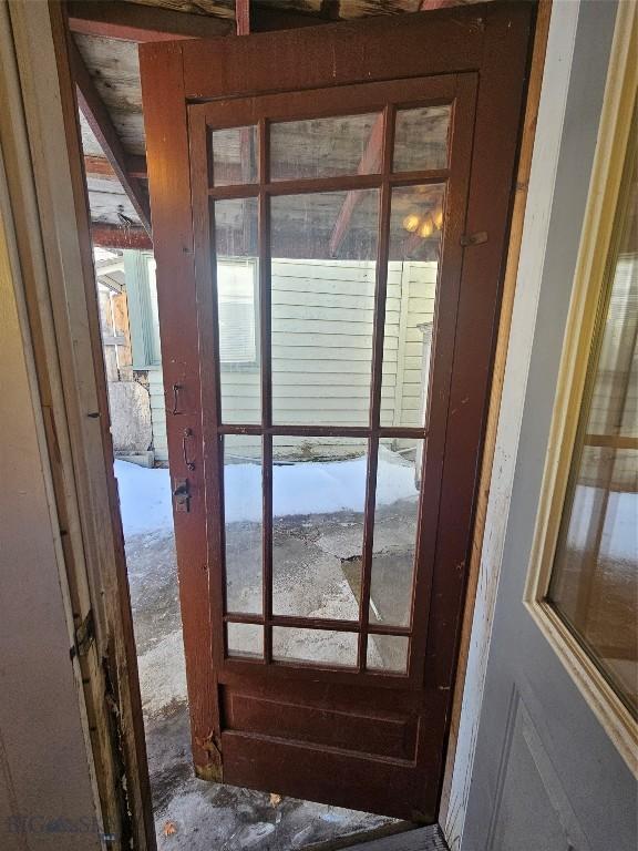 view of doorway to outside