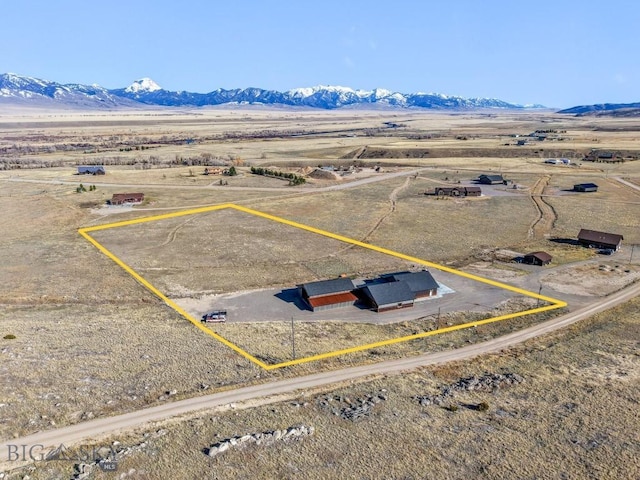 22 Red Rock Trl, Ennis, MT 59729 - view of rural area with property boundaries highlighted and a mountain backdrop