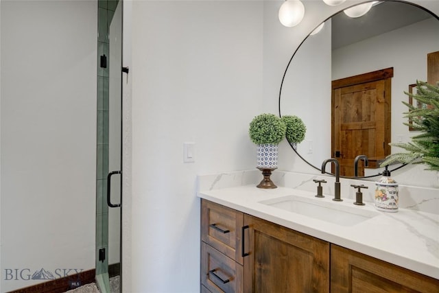 280 High Ridge Rd, Bozeman, MT 59715 - full bathroom featuring vanity and a stall shower