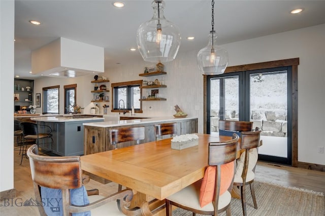 280 High Ridge Rd, Bozeman, MT 59715 - dining room featuring recessed lighting and light wood-style floors