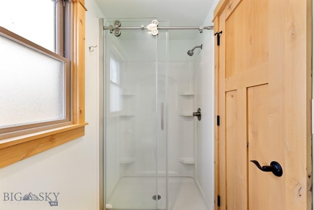 614 S 6th, Bozeman, MT 59715 - bathroom with a shower stall and a healthy amount of sunlight
