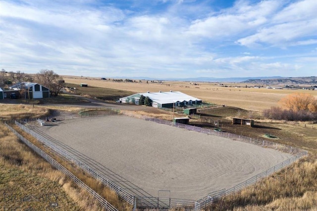 view of road featuring a rural view and an enclosed area