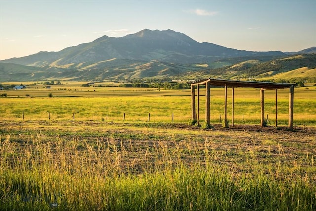 property view of mountains with a rural view