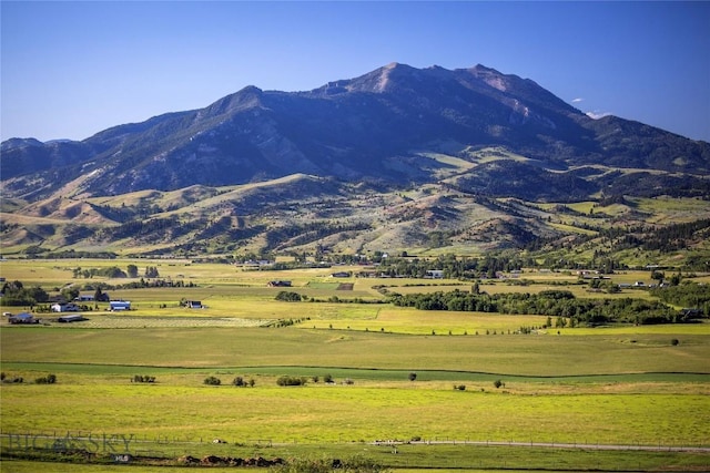 property view of mountains with a rural view