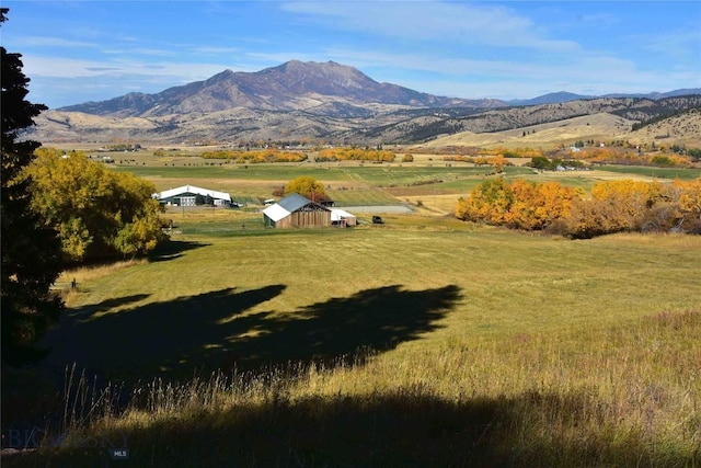 property view of mountains featuring a rural view
