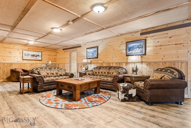 569/571 Cinnabar Basin Rd, Gardiner, MT 59030 - living area with wood walls and wood finished floors