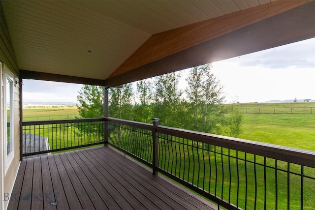 46 Rapelje Rd, Big Timber, MT 59011 - deck featuring a rural view and a lawn