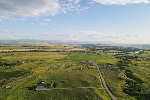 46 Rapelje Rd, Big Timber, MT 59011 - aerial view featuring a rural view and a mountain view