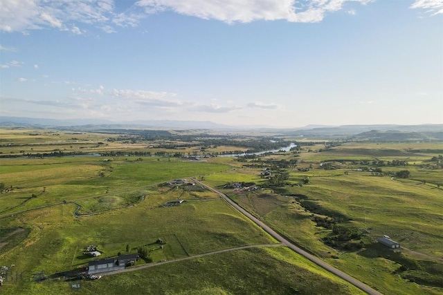 46 Rapelje Rd, Big Timber, MT 59011 - bird's eye view with a mountain view and a rural view