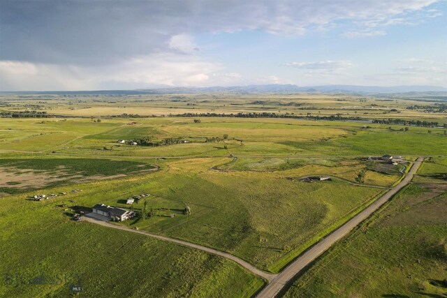 46 Rapelje Rd, Big Timber, MT 59011 - bird's eye view featuring a rural view and a mountain view