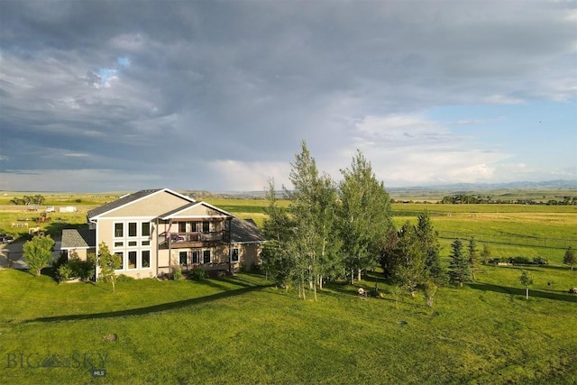 46 Rapelje Rd, Big Timber, MT 59011 - back of house featuring a yard and a rural view