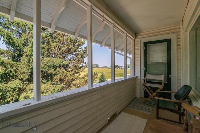 view of sunroom / solarium
