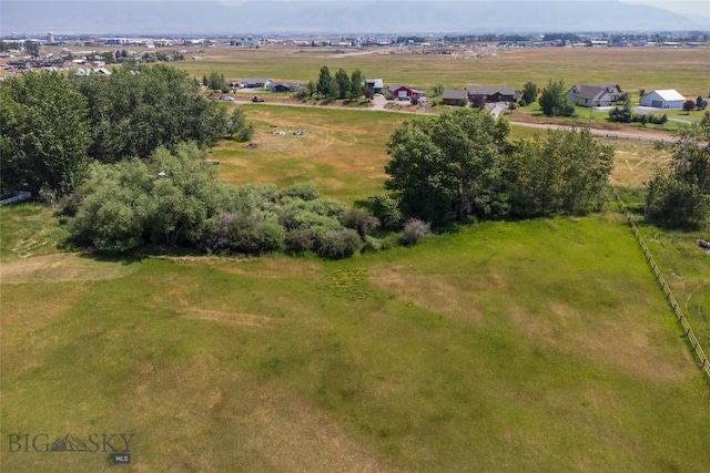 aerial view with a rural view