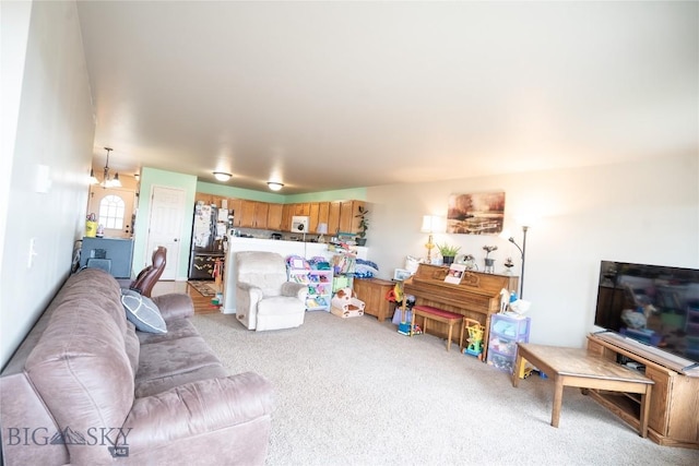 1112 Biehl Unit A, Belgrade, MT 59714 - living room featuring light carpet