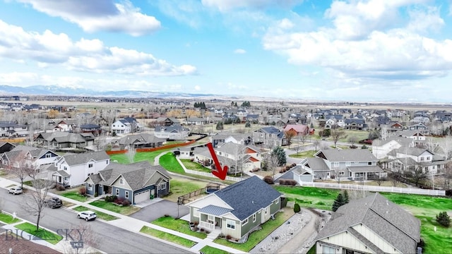 bird's eye view featuring a residential view