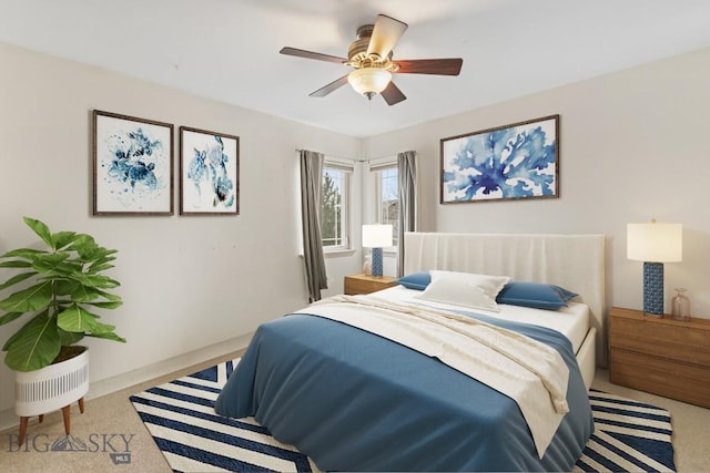 2514 Putter Ct, Bozeman, MT 59715 - bedroom featuring a ceiling fan and carpet flooring