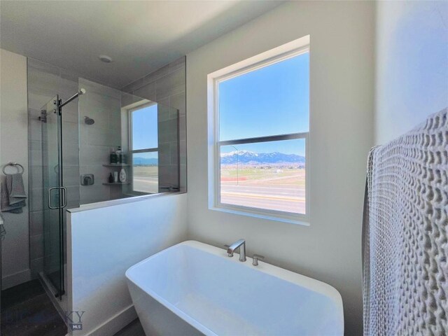 1823 N Cottonwood Rd, Bozeman, MT 59718 - full bathroom with a stall shower and a soaking tub