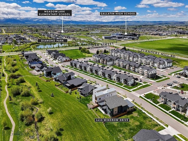 1610 Windrow Dr, Bozeman, MT 59718 - aerial view of residential area featuring a nearby body of water