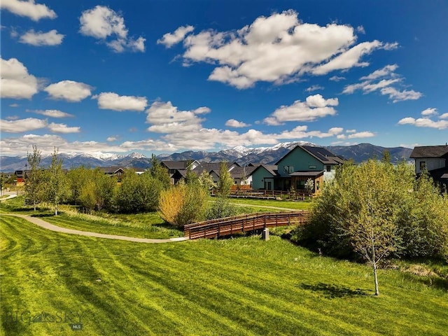 1610 Windrow Dr, Bozeman, MT 59718 - view of property's community featuring a mountain view and a yard