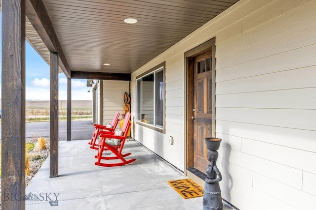 view of patio / terrace with covered porch