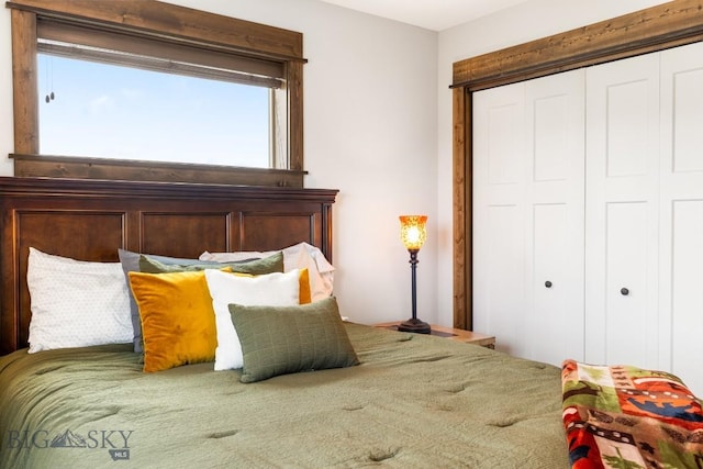 bedroom with a closet