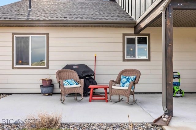 view of patio featuring area for grilling