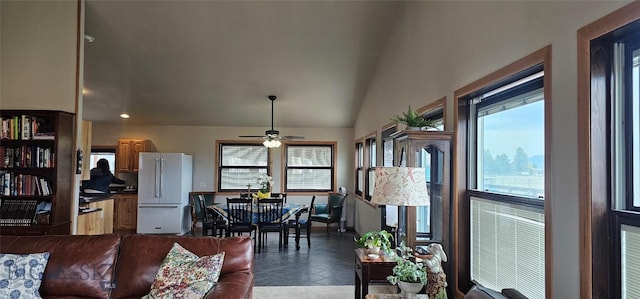 719 Jefferson St, Ennis, MT 59729 - living room with a ceiling fan and recessed lighting