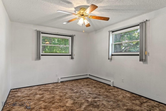 509 1st E, Whitehall, MT 59759 - carpeted spare room with healthy amount of natural light, a textured ceiling, and ceiling fan