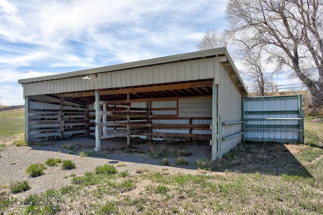 view of pole building
