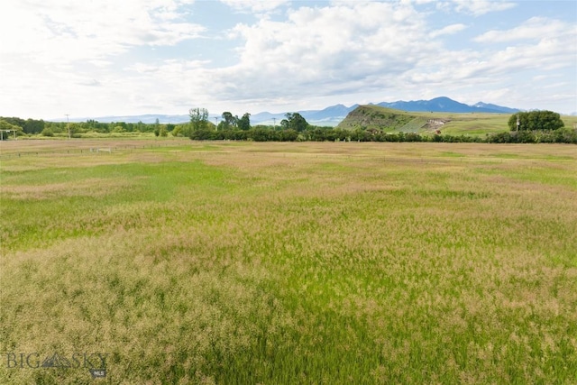 mountain view with a rural view