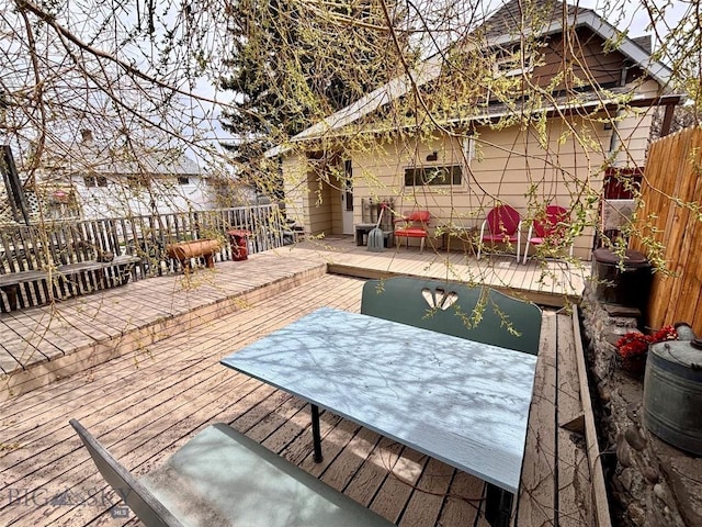 113 N Pacific St, Dillon, MT 59725 - view of wooden terrace