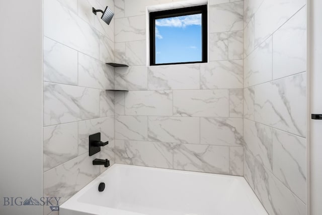 full bathroom featuring tub / shower combination