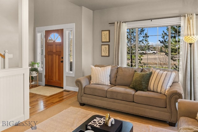 126 Pathfinder Trl, Bozeman, MT 59718 - living room featuring wood finished floors and baseboards