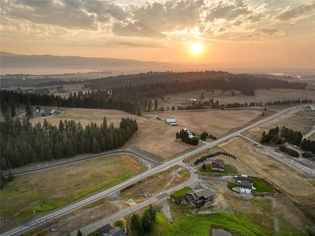 bird's eye view featuring a rural view