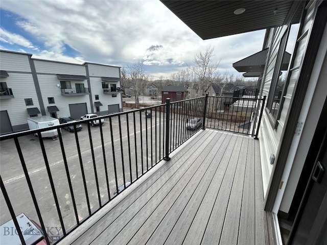 balcony featuring a residential view