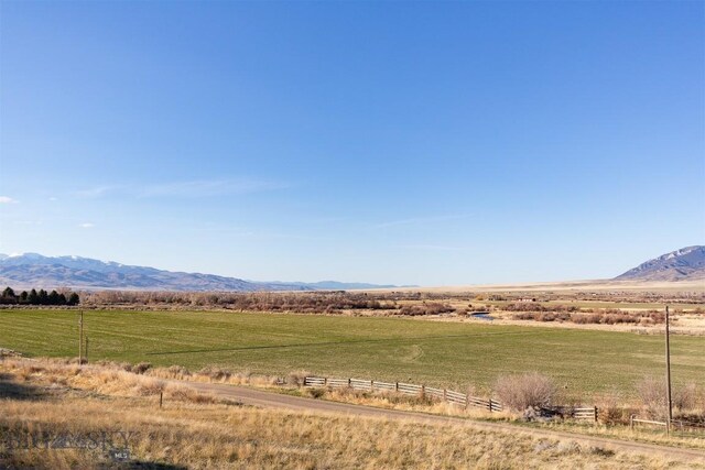 view of mountain feature featuring a rural view